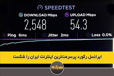 ایرانسل رکورد پرسرعتترین اینترنت ایران را شکست. ایرانسل رکورد پرسرعتترین اینترنت ایران را شکست.