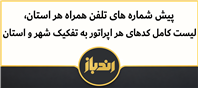 پیش شماره های تلفن همراه هر استان، لیست کامل کدهای هر اپراتور به تفکیک شهر و استان