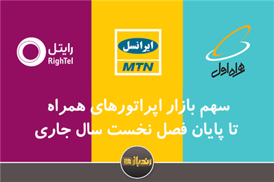 سهم بازار اپراتورهای همراه تا پایان فصل نخست سال جاری سهم بازار اپراتورهای همراه تا پایان فصل نخست سال جاری